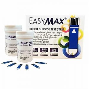 แผ่นตรวจน้ำตาล EASYMAX กล่องละ 50 ชิ้น